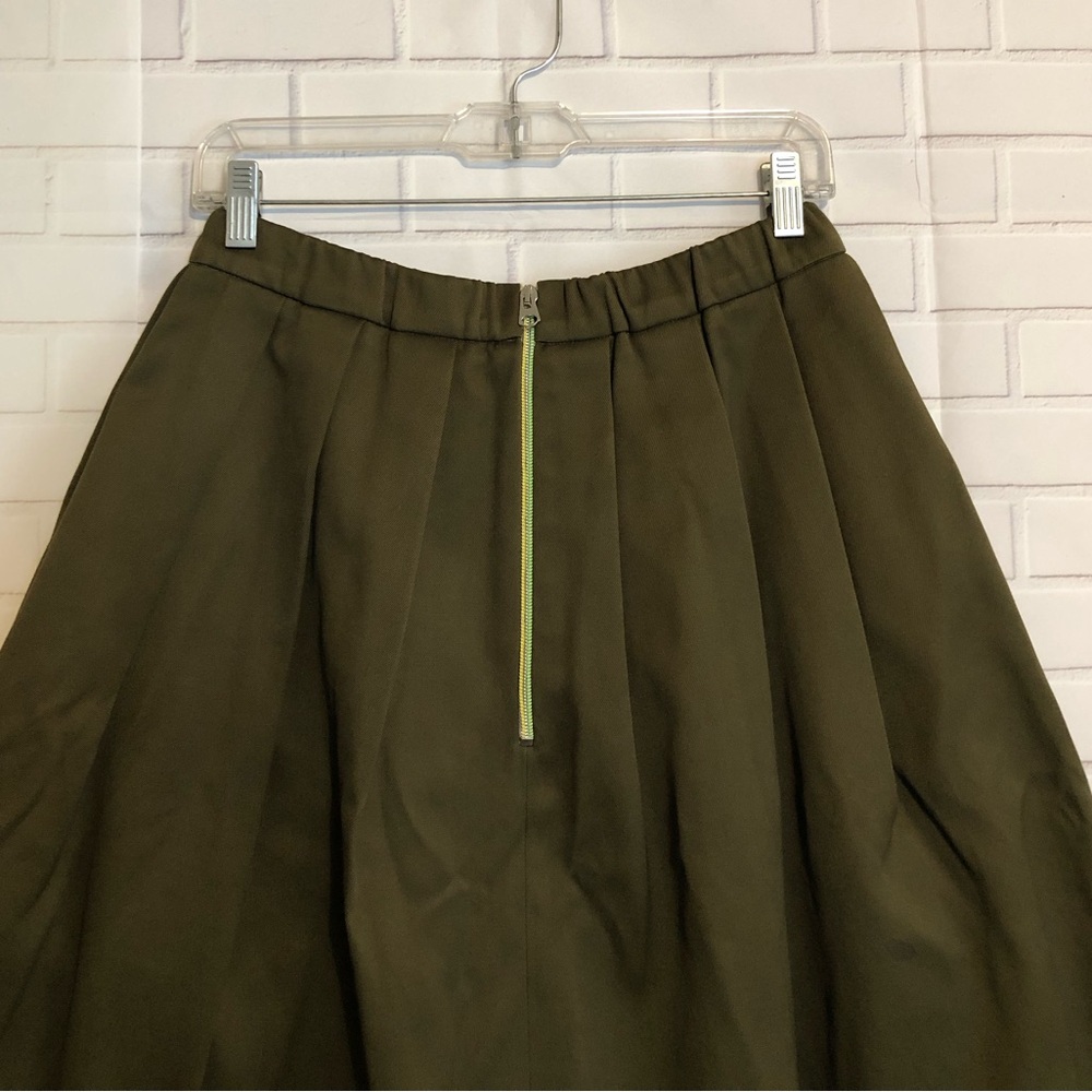 Mira Mikati Green Embroidered Scout Patches Pockets Elastic Waist Lined Skirt 4 - Picture 11 of 16